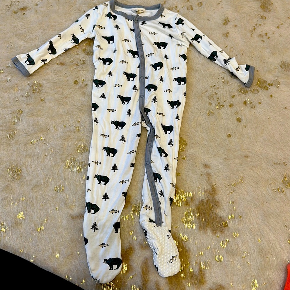 Kyte baby creek print 6-12m footie NWOT